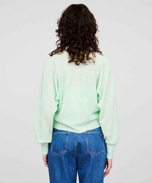 cloenc（クロエンス）の「【手洗い可】ラメシアーショートカーディガン（カーディガン/ボレロ・レディース・グリーン系5/ホワイト系7/グレー系4・02）」の18枚目の写真