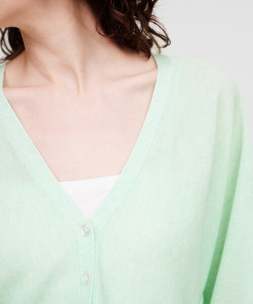 cloenc（クロエンス）の「【手洗い可】ラメシアーショートカーディガン（カーディガン/ボレロ・レディース・グリーン系5/ホワイト系7/グレー系4・02）」の19枚目の写真