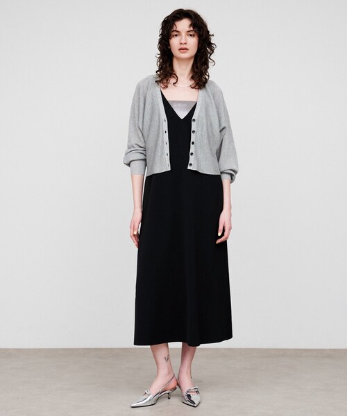 cloenc（クロエンス）の「【手洗い可】ラメシアーショートカーディガン（カーディガン/ボレロ・レディース・グリーン系5/ホワイト系7/グレー系4・02）」の3枚目の写真