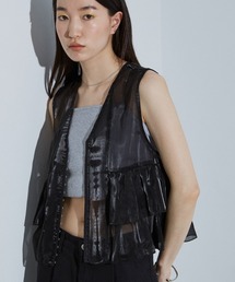 NOMINE | 2WAY シャイン シアー フリルベスト(ベスト)