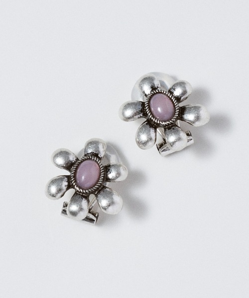 GOLDY（ゴールディ）の「レトロ カラー ストーン フラワー イヤリング（イヤリング・レディース・ブルー/アイボリー/グリーン/ピンク・FREE）」の16枚目の写真