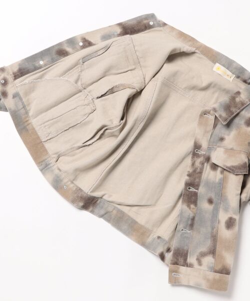 aimoha(アイモハ)の「【aimoha-KIDS-】タイダイデニムジャケット(デニムジャケット・キッズ・チョコ・110/120/130/140/150/160)」の13枚目の写真