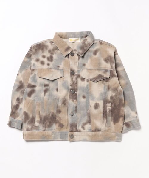 aimoha(アイモハ)の「【aimoha-KIDS-】タイダイデニムジャケット(デニムジャケット・キッズ・チョコ・110/120/130/140/150/160)」の14枚目の写真