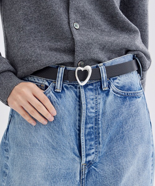 A VACATION（アヴァケーション）の「【A VACATION/アヴァケーション】OPEN HEART BELT/バックルベルト/リバーシブル（ベルト・レディース・シルバー/ブラック・SMALL/FREE）」の6枚目の写真