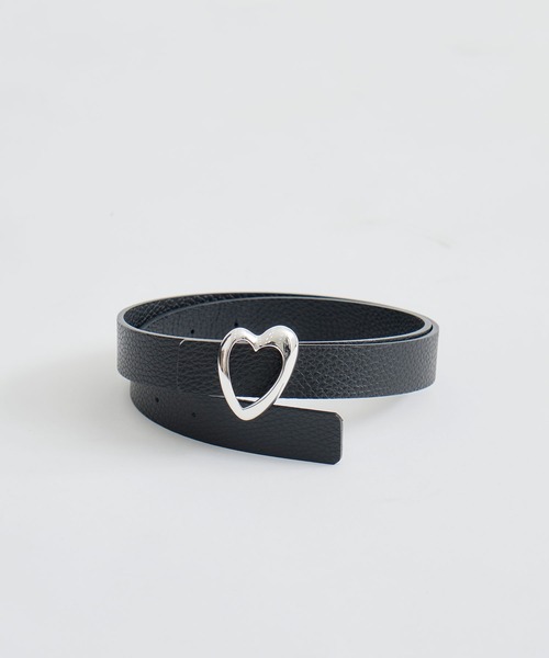 A VACATION（アヴァケーション）の「【A VACATION/アヴァケーション】OPEN HEART BELT/バックルベルト/リバーシブル（ベルト・レディース・シルバー/ブラック・SMALL/FREE）」の3枚目の写真