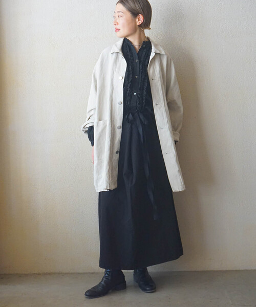 JOURNAL STANDARD LUXE(ジャーナルスタンダード ラックス)の「《追加》CLワッシャー フリルブラウス(シャツ/ブラウス・レディース・ホワイト/ブラック・FREE)」の11枚目の写真