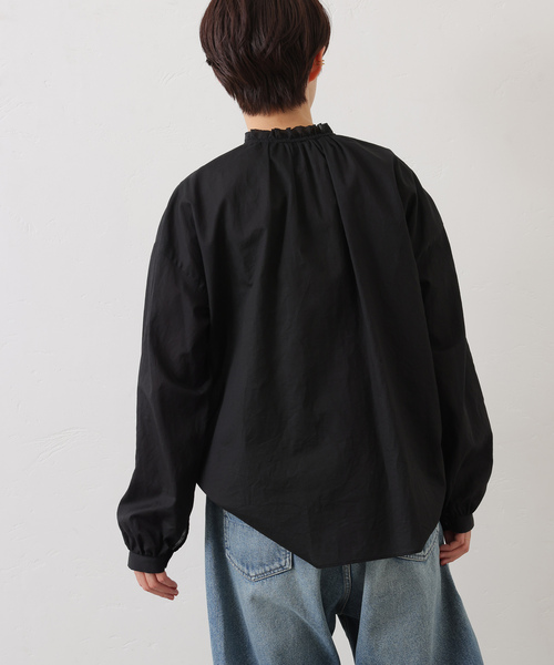 JOURNAL STANDARD LUXE(ジャーナルスタンダード ラックス)の「《追加》CLワッシャー フリルブラウス(シャツ/ブラウス・レディース・ホワイト/ブラック・FREE)」の6枚目の写真