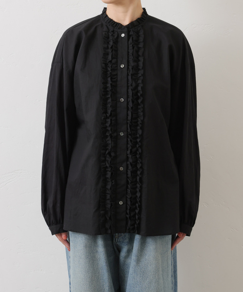 JOURNAL STANDARD LUXE(ジャーナルスタンダード ラックス)の「《追加》CLワッシャー フリルブラウス(シャツ/ブラウス・レディース・ホワイト/ブラック・FREE)」の18枚目の写真