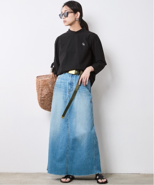 CHIC STYLE（シックスタイル）の「バックリボンプチハイネックプルオーバー＜大きいサイズ有＞シックスタイルゴルフ（Tシャツ/カットソー・レディース・ブラック/オフホワイト・5L/4L/3L/LL/L/M）」の8枚目の写真