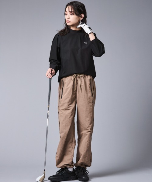 CHIC STYLE（シックスタイル）の「バックリボンプチハイネックプルオーバー＜大きいサイズ有＞シックスタイルゴルフ（Tシャツ/カットソー・レディース・ブラック/オフホワイト・5L/4L/3L/LL/L/M）」の9枚目の写真