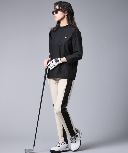 tシャツ バックリボンプチハイネックプルオーバー「大きいサイズ有」シックスタイルゴルフ レディース CHIC STYLE tシャツ バックリボンプチハイネックプルオーバー