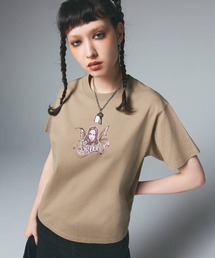 「X-girl」 半袖カットソー S ベージュ レディース X-girl｜エックスガールのTシャツ/カットソー（ベージュ系・半袖
