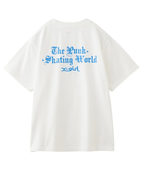 X-girl(エックスガール)の「FAIRY FACE S/S TEE(Tシャツ/カットソー・レディース・ホワイト/ブラック/ベージュ・M/L/S)」の4枚目の写真