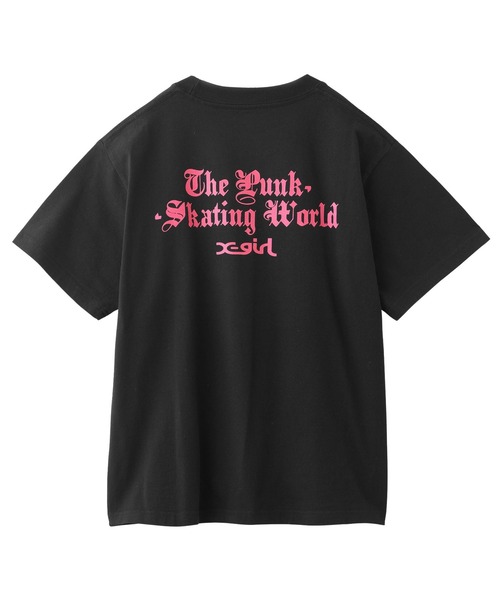 X-girl(エックスガール)の「FAIRY FACE S/S TEE(Tシャツ/カットソー・レディース・ホワイト/ブラック/ベージュ・M/L/S)」の6枚目の写真
