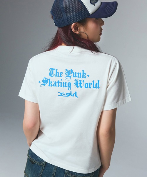 X-girl(エックスガール)の「FAIRY FACE S/S TEE(Tシャツ/カットソー・レディース・ホワイト/ブラック/ベージュ・M/L/S)」の18枚目の写真