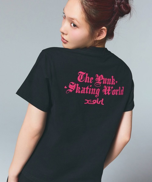 X-girl(エックスガール)の「FAIRY FACE S/S TEE(Tシャツ/カットソー・レディース・ホワイト/ブラック/ベージュ・M/L/S)」の14枚目の写真