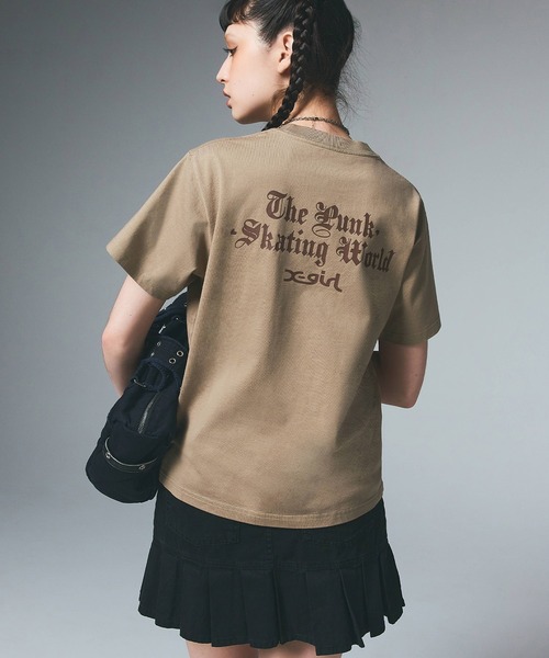 X-girl(エックスガール)の「FAIRY FACE S/S TEE(Tシャツ/カットソー・レディース・ホワイト/ブラック/ベージュ・M/L/S)」の12枚目の写真