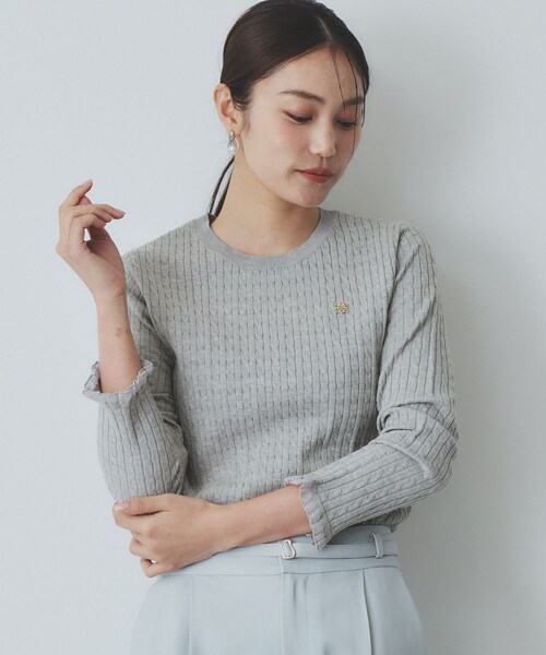 Noble - NOBLE  新品♡【MIRSTORES】NOBLE 別注ケーブルニット 編地切替ケーブルニット（ニット/セーター） | grove（グローブ