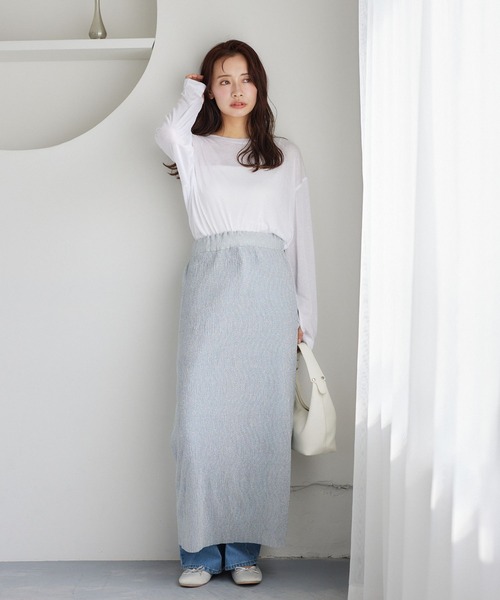 mysty woman（ミスティウーマン）の「ラメカットスカート  329057（スカート・レディース・ブラック/シルバー・FREE）」の14枚目の写真