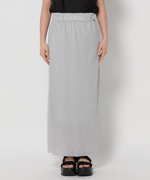 mysty woman（ミスティウーマン）の「ラメカットスカート  329057（スカート・レディース・ブラック/シルバー・FREE）」の3枚目の写真