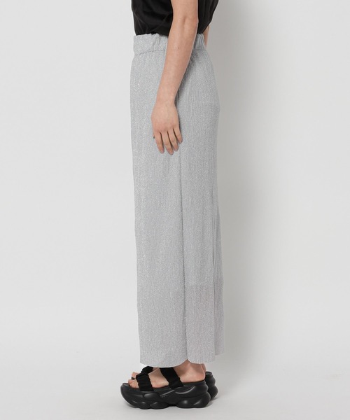 mysty woman（ミスティウーマン）の「ラメカットスカート  329057（スカート・レディース・ブラック/シルバー・FREE）」の4枚目の写真