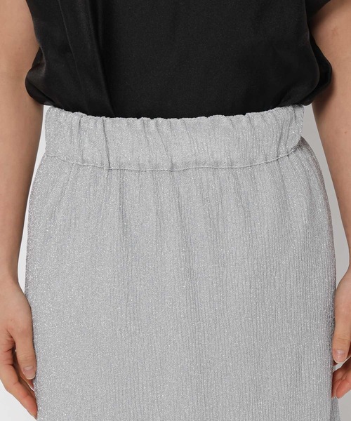 mysty woman（ミスティウーマン）の「ラメカットスカート  329057（スカート・レディース・ブラック/シルバー・FREE）」の6枚目の写真