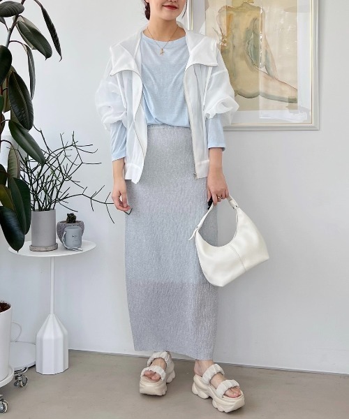 mysty woman（ミスティウーマン）の「ラメカットスカート  329057（スカート・レディース・ブラック/シルバー・FREE）」の17枚目の写真