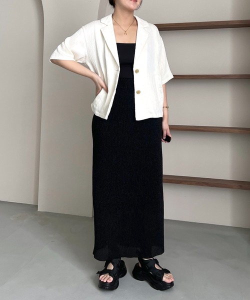 mysty woman（ミスティウーマン）の「ラメカットスカート  329057（スカート・レディース・ブラック/シルバー・FREE）」の19枚目の写真