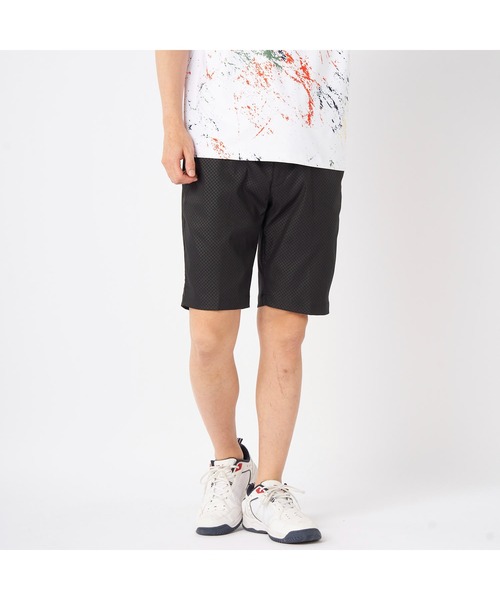 FILA GOLF(フィラゴルフ )の「FILA GOLF/フィラ ゴルフ ゴルフウェア ストレッチ 吸汗速乾 ドライ 軽量 撥水 ツイル ショートパンツ ハーフパンツ(その他パンツ・メンズ・ブラック/ホワイト/ベージュ/ネイビー・LL/L/M)」の2枚目の写真