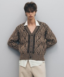 DUAL-TONE CABLE CARDIGAN