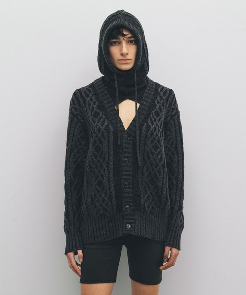 Juha(ユハ)の「DUAL-TONE CABLE CARDIGAN(カーディガン/ボレロ・メンズ・ブラック/グリーン/ベージュ・3/4)」の18枚目の写真