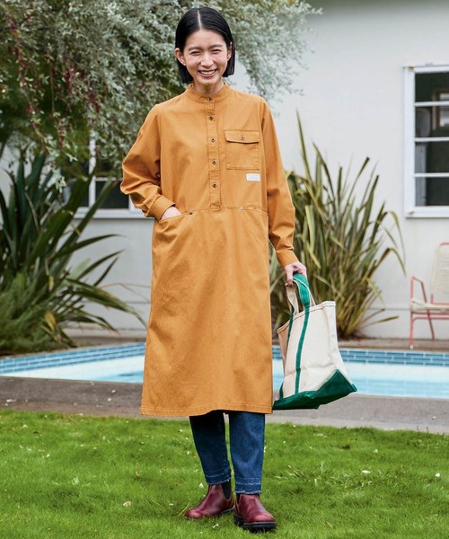 Sunny clouds（サニークラウズ）の「サニークラウズ　キャンピングワンピース（ワンピース・レディース・キャメル/ブラック・MP/3L/L/M/LL）」の3枚目の写真