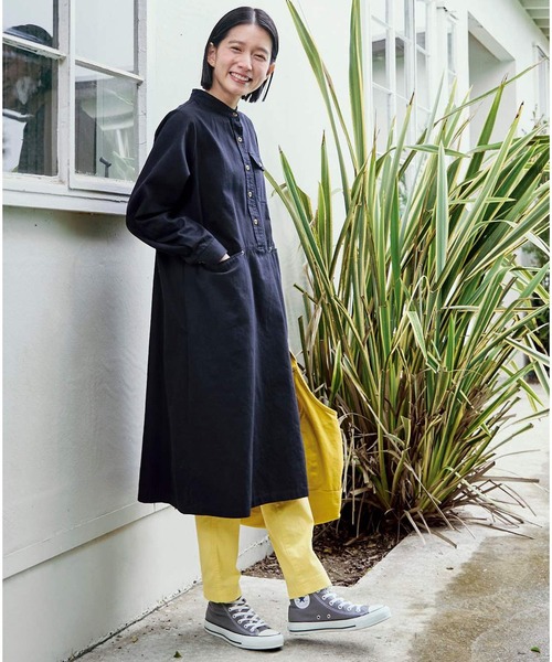 Sunny clouds（サニークラウズ）の「サニークラウズ　キャンピングワンピース（ワンピース・レディース・キャメル/ブラック・MP/3L/L/M/LL）」の6枚目の写真