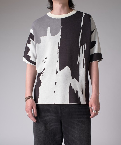 ロゴジャガードニット[商品：PN22AW-039] - PUNYUS Online Store