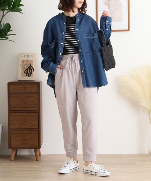 atONE(アットワン)の「ドライタッチジョガーパンツ(その他パンツ・レディース・ネイビー/オリーブ/ブラック/ライトグレー・L/M)」の16枚目の写真
