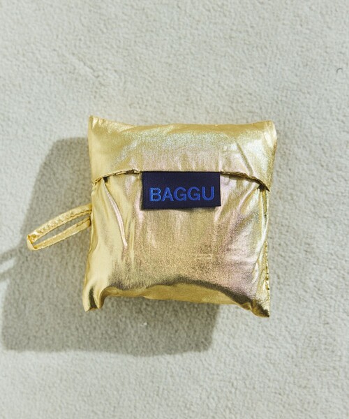 BAGGU（バグー）の「BAGGU/バグゥ BABY BAGGU メタリック ナイロン ベイビーバグゥメタリック（エコバッグ/サブバッグ・メンズ・ゴールド/シルバー・ONE SIZE）」の8枚目の写真
