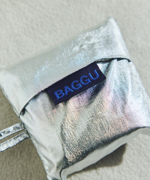 BAGGU（バグー）の「BAGGU/バグゥ BABY BAGGU メタリック ナイロン ベイビーバグゥメタリック（エコバッグ/サブバッグ・メンズ・ゴールド/シルバー・ONE SIZE）」の18枚目の写真