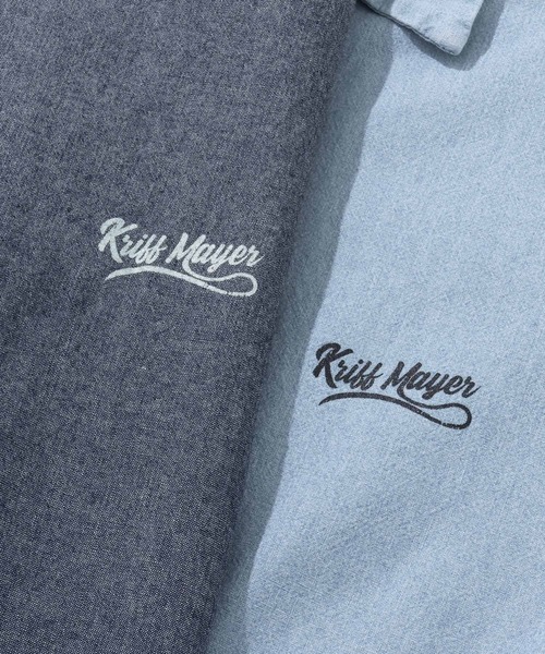 KRIFF MAYER（クリフメイヤー）の「シャンブレー開襟シャツ（シャツ/ブラウス・メンズ・ライトブルー/ダークブルー・X-LARGE/LARGE/MEDIUM）」の11枚目の写真