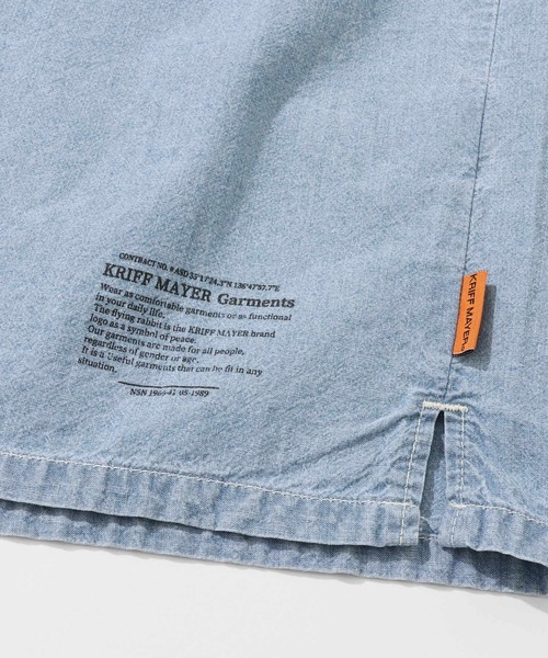KRIFF MAYER（クリフメイヤー）の「シャンブレー開襟シャツ（シャツ/ブラウス・メンズ・ライトブルー/ダークブルー・X-LARGE/LARGE/MEDIUM）」の10枚目の写真