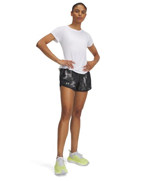 UNDER ARMOUR（アンダーアーマー）の「UAフライバイ プリント ショーツ（ランニング/レディース）（その他パンツ・レディース・ブラック×ピンク・S/M/L/XL）」の3枚目の写真