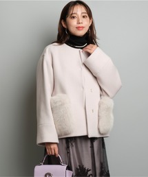 未使用] JUSGLITTY アイボリー ノーカラージャケット 2025年最新