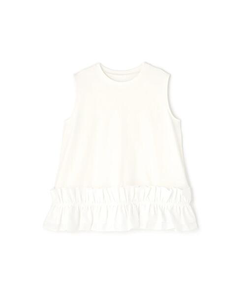 NATURAL BEAUTY BASIC（ナチュラルビューティーベーシック）の「◇フリルヘムドッキングカットソー（Tシャツ/カットソー・レディース・ブラック/オフホワイト・FREE）」の11枚目の写真