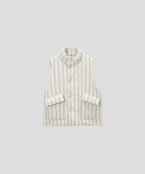 ベスト ジレ  Striped Corduroy Quited Vest / ストライプベスト レディース JNBY ベスト ジレ HOME Striped Corduroy Quited Vest