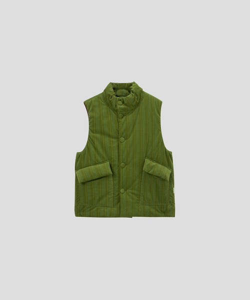 ベスト ジレ  Striped Corduroy Quited Vest / ストライプベスト レディース JNBY ベスト ジレ HOME Striped Corduroy Quited Vest