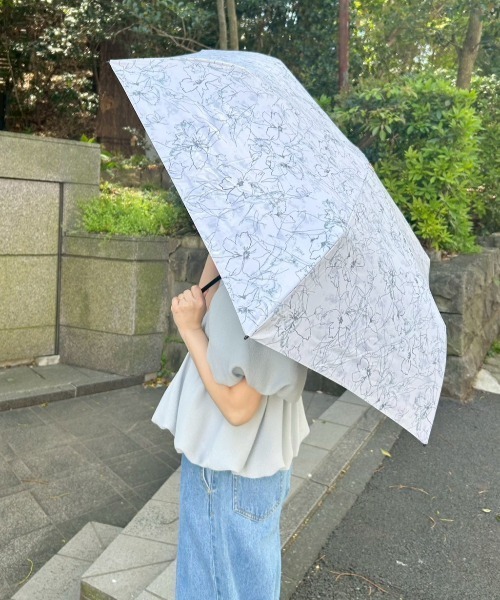 FRAY I.D(フレイアイディー)の「【FRAY I.D×PROTECT U】コラボレーション日傘(折りたたみ傘・レディース・ブラック/ライトブルー・FREE)」の18枚目の写真