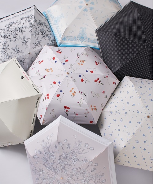FRAY I.D(フレイアイディー)の「【FRAY I.D×PROTECT U】コラボレーション日傘(折りたたみ傘・レディース・ブラック/ライトブルー・FREE)」の13枚目の写真