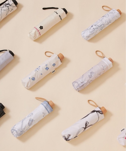 FRAY I.D(フレイアイディー)の「【FRAY I.D×PROTECT U】コラボレーション日傘(折りたたみ傘・レディース・ブラック/ライトブルー・FREE)」の3枚目の写真