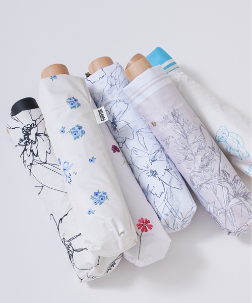 FRAY I.D(フレイアイディー)の「【FRAY I.D×PROTECT U】コラボレーション日傘(折りたたみ傘・レディース・ブラック/ライトブルー・FREE)」の5枚目の写真