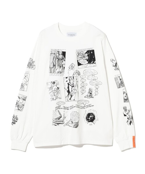 Black Weirdos(ブラックウィドウ)の「BLACK WEIRDOS / Steve Smith Full Panel long sleeve T-shirt(Tシャツ/カットソー・メンズ・ホワイト・M/L/XL)」の2枚目の写真