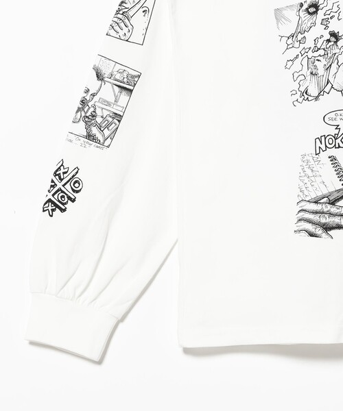 Black Weirdos(ブラックウィドウ)の「BLACK WEIRDOS / Steve Smith Full Panel long sleeve T-shirt(Tシャツ/カットソー・メンズ・ホワイト・M/L/XL)」の4枚目の写真